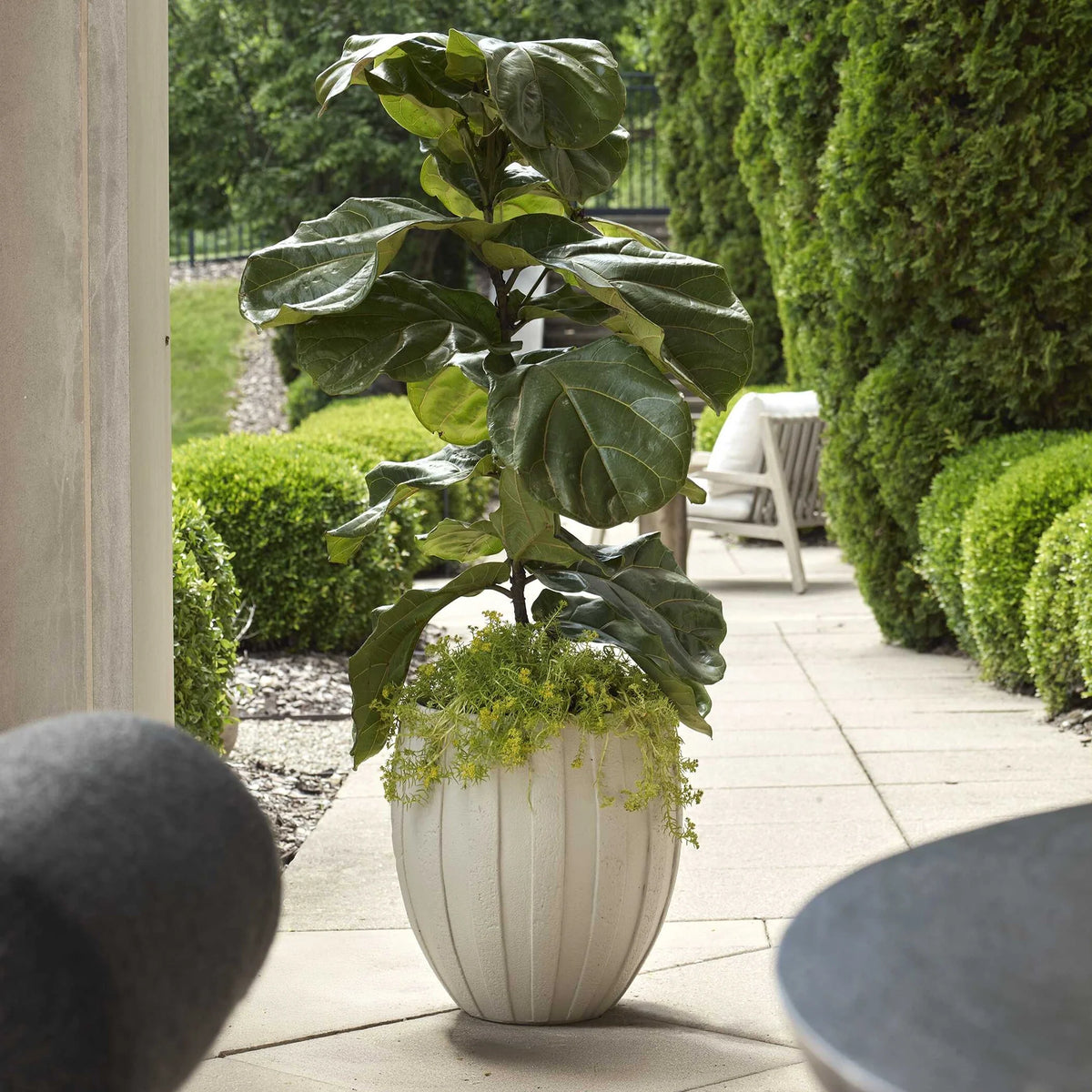 Textured Outdoor Planter