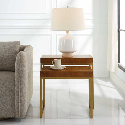 Wooden Nesting Tables, Set of 2