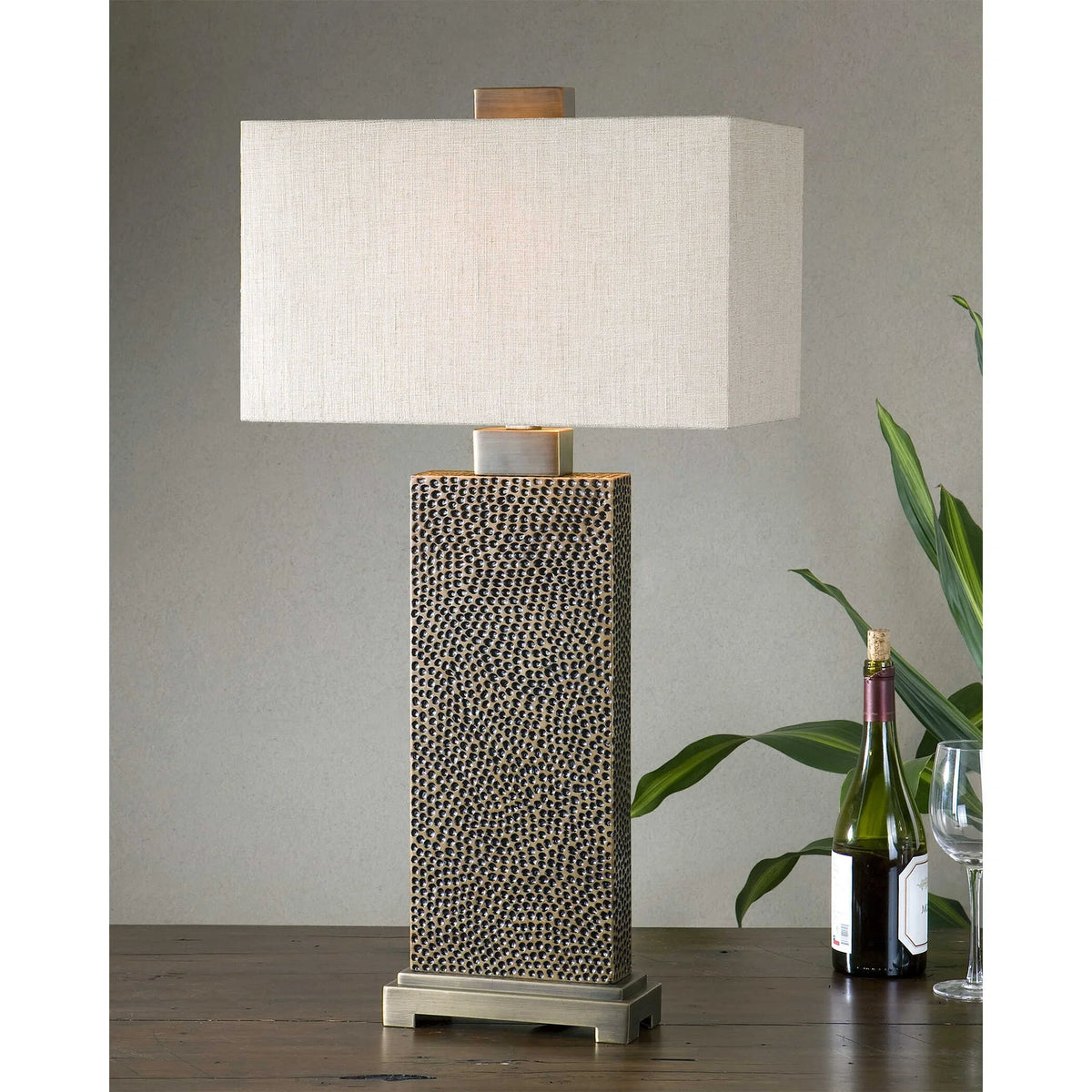 Coffee Bronze Table Lamp