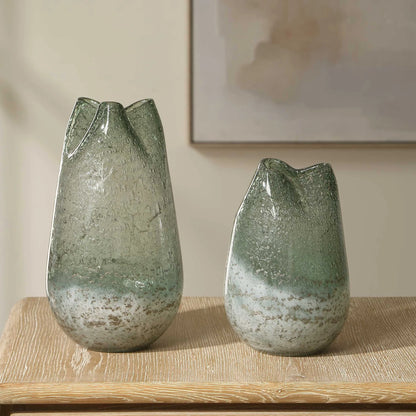 Seeded Glass Vases Set/2