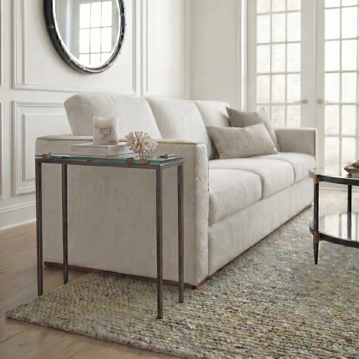 Glass Top Accent Table