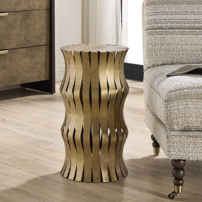 Aged Gold Accent Table