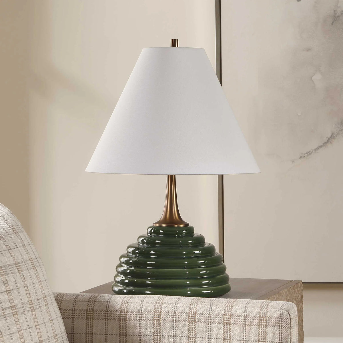 Dark Green Table Lamp
