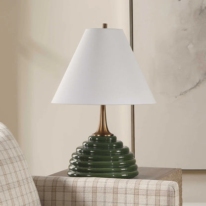 Dark Green Table Lamp