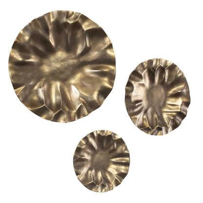 Outdoor Metal Disc Wall Art, Set of 3