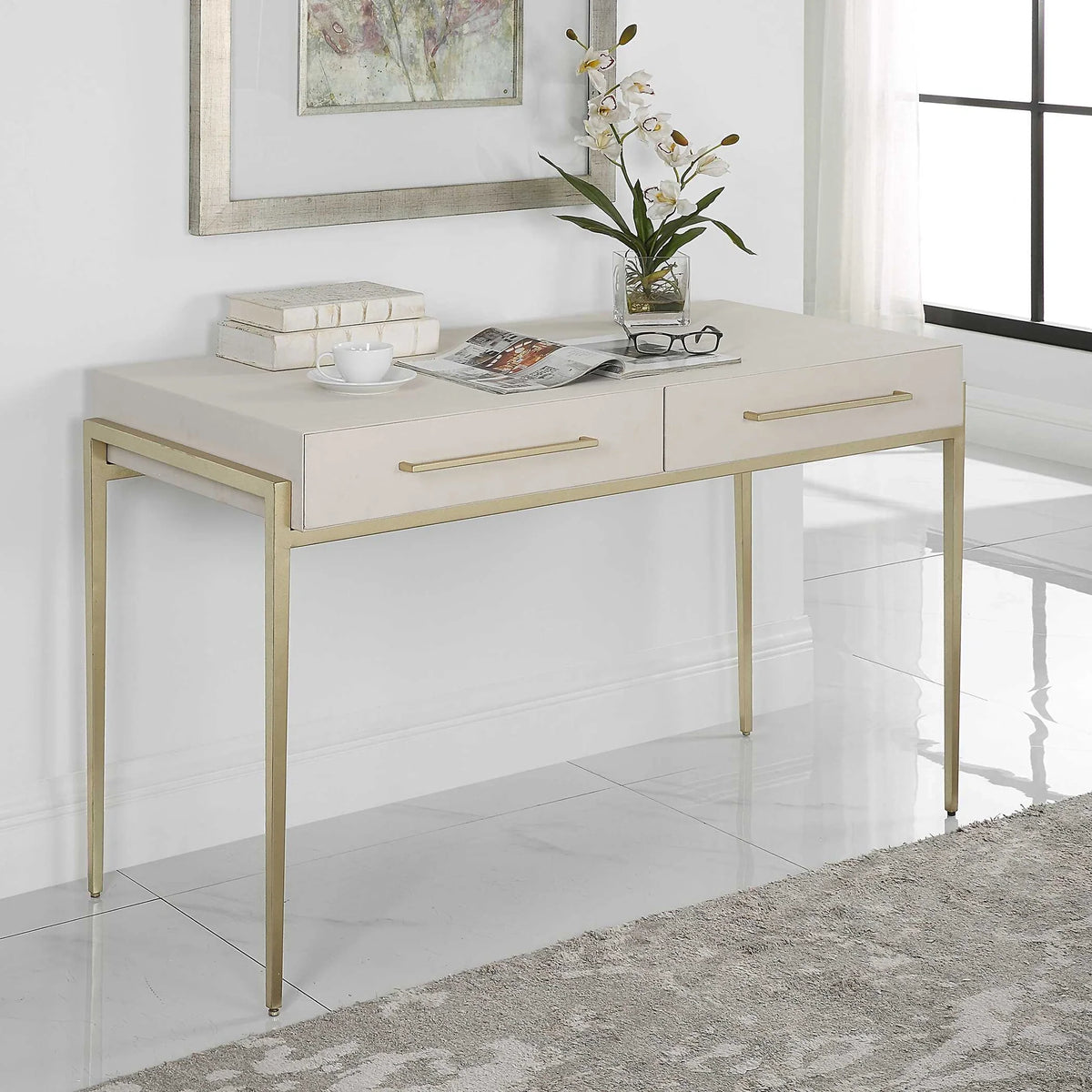 Modern White Desk