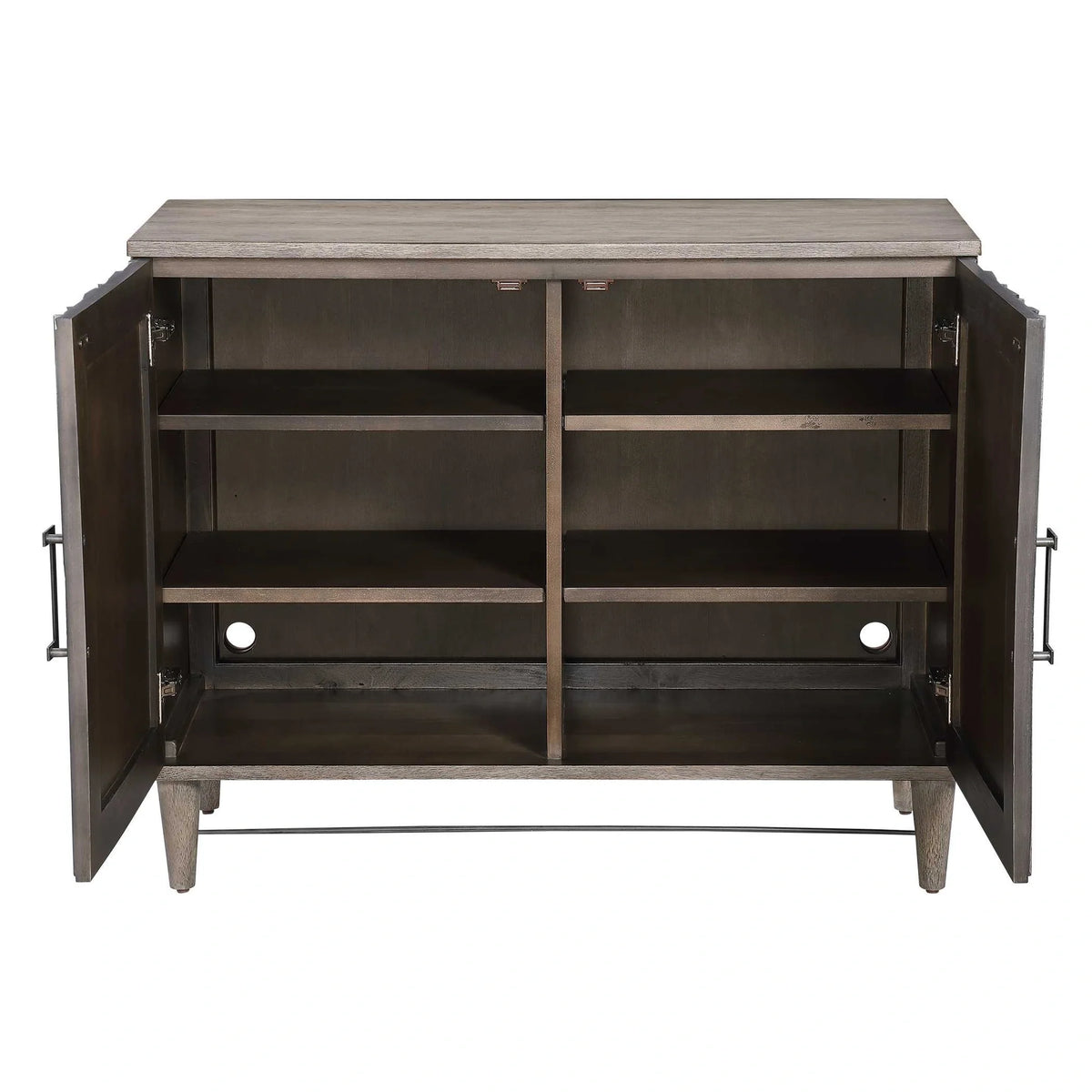 Gray Oak 2 Door Cabinet