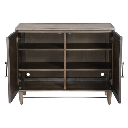 Gray Oak 2 Door Cabinet