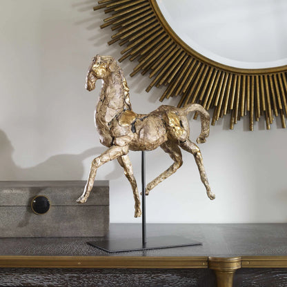 Golden Horse Sculpture