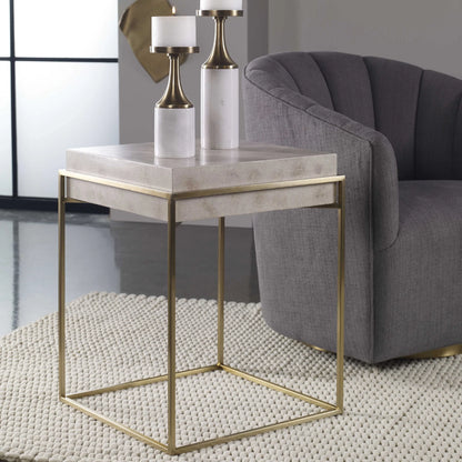 Burl Veneer Accent Table