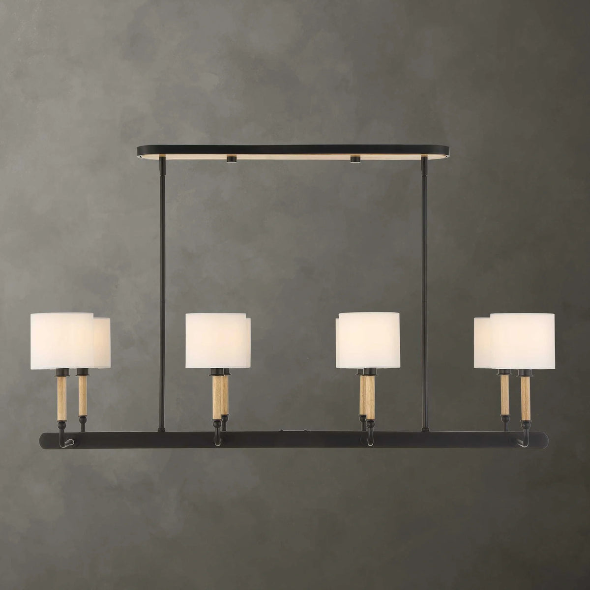 Wood & Iron Linear Pendant
