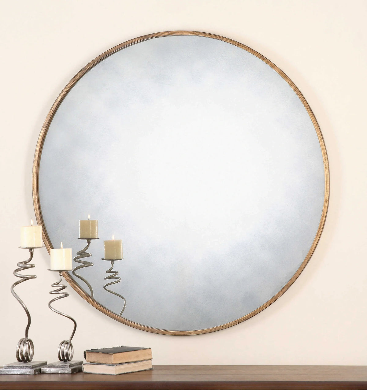 Round Gold Mirror