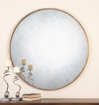 Round Gold Mirror