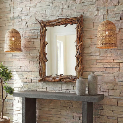 Natural Teak Root Mirror