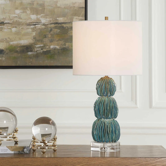 Teal Blue Table Lamp