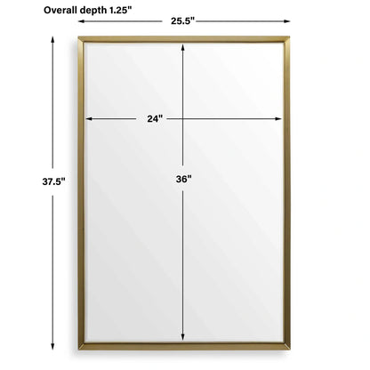 Angular Brass Mirror