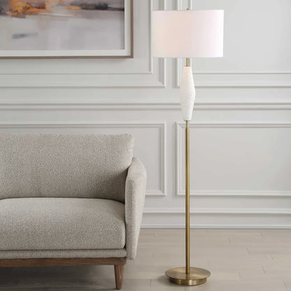 Textured White Ceramic Floor Lamp