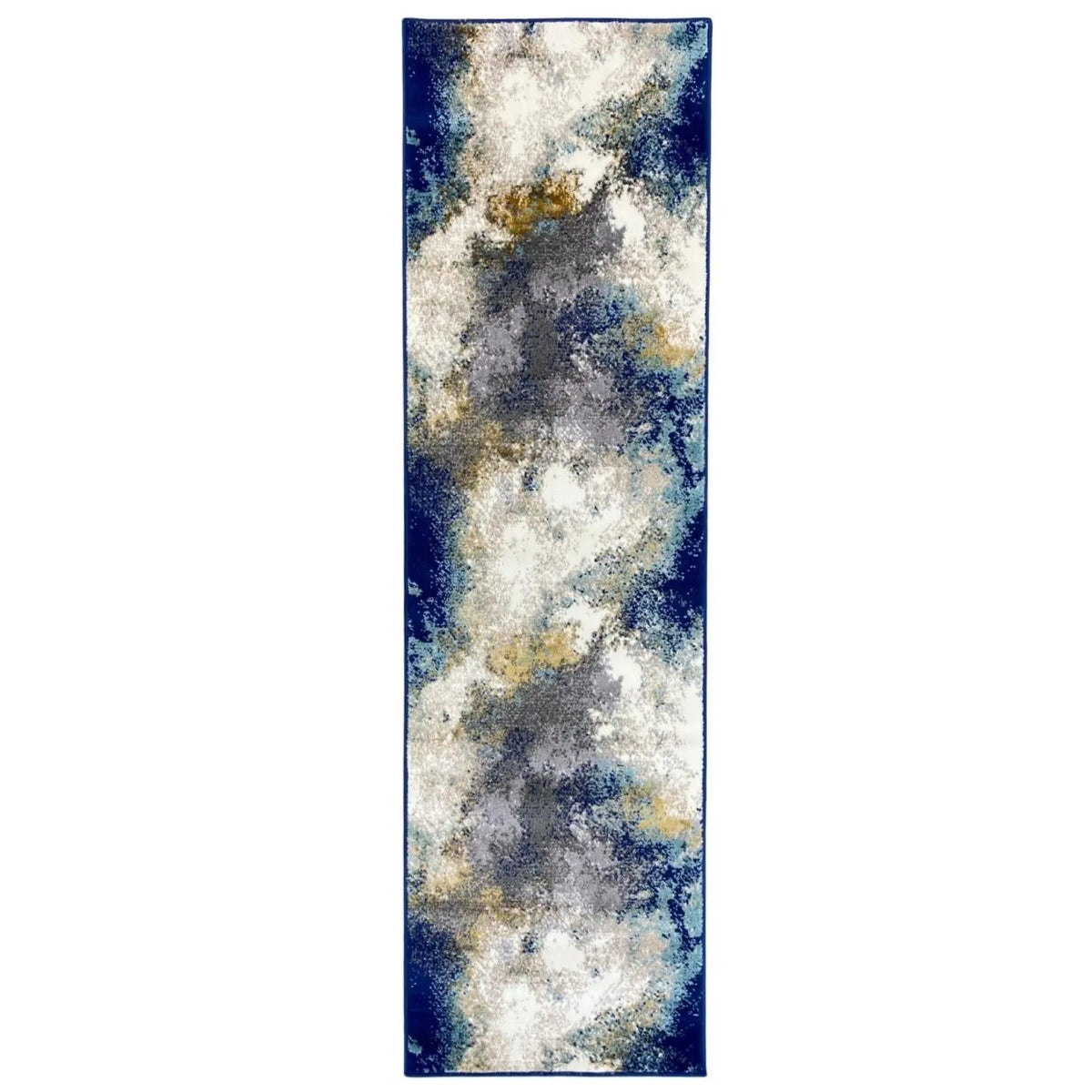 Beverly 8445 Modern Abstract Area Rug - Blue and Gray Design
