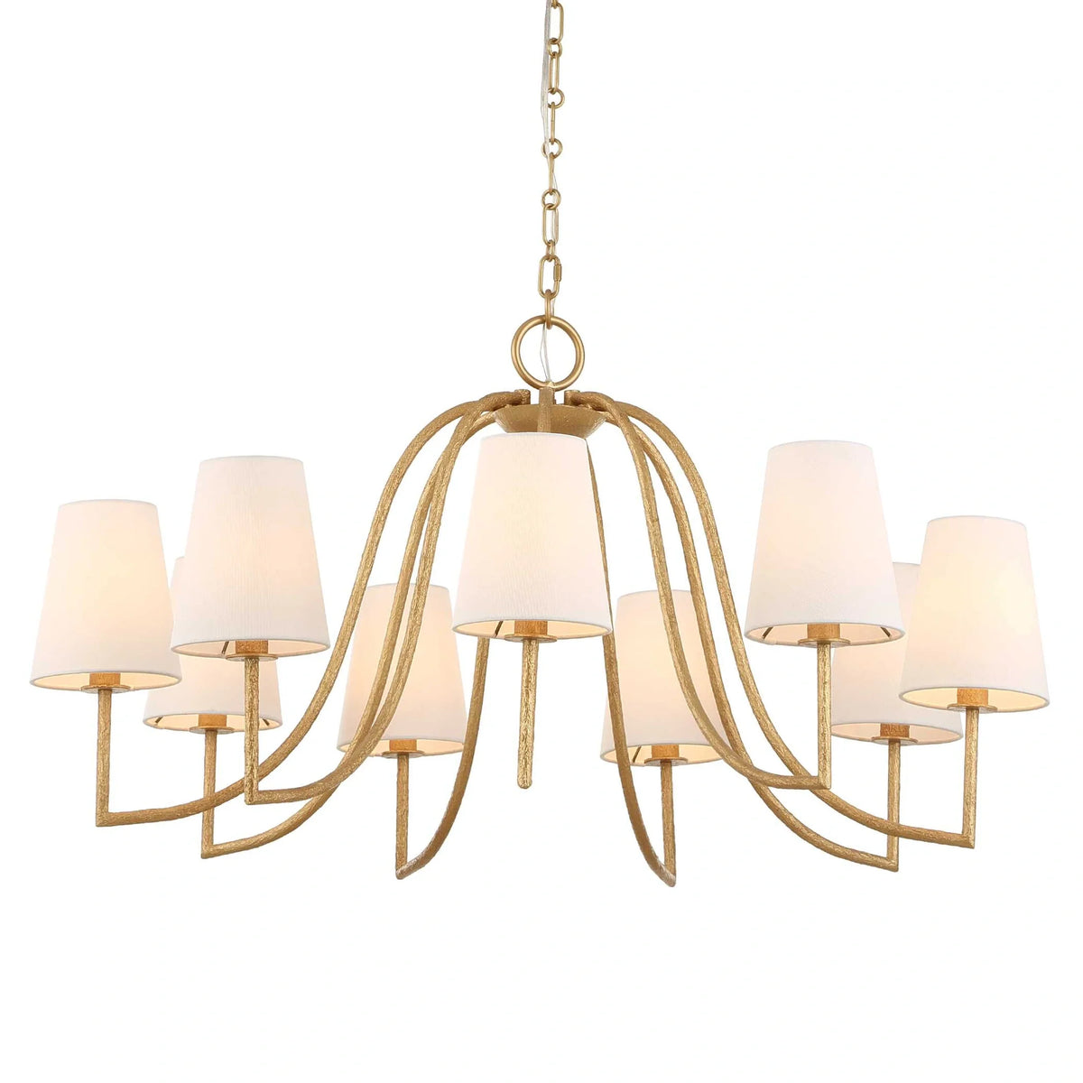 9-Light Gold Chandelier