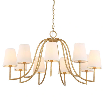 9-Light Gold Chandelier