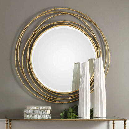 Black Round Mirror