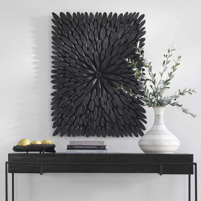 Black Wood Wall Decor