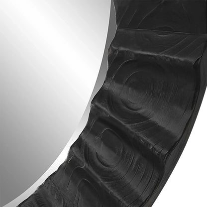 Dark Espresso Round Mirror