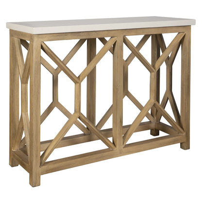 Ivory Stone Console Table