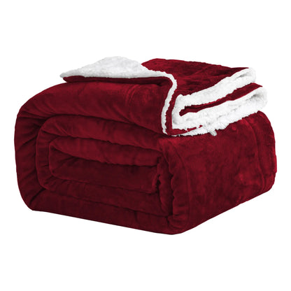 Imperial Homeware Sherpa Fleece Blanket, Dual-Layer 230 GSM Fleece and 180 GSM Sherpa, Warm Lightweight Throw for Bed, Sofa or Travel