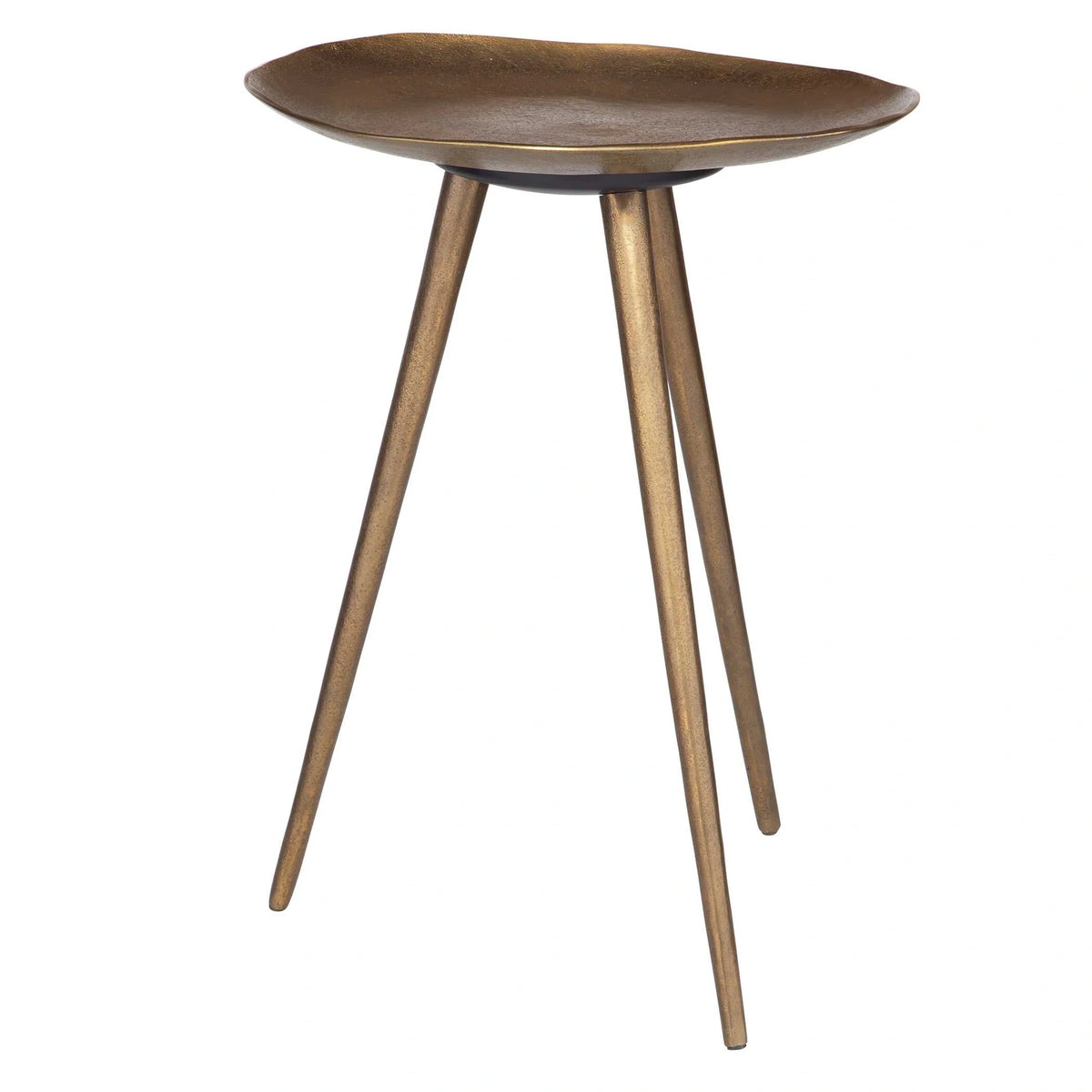 Antique Brass Accent Table