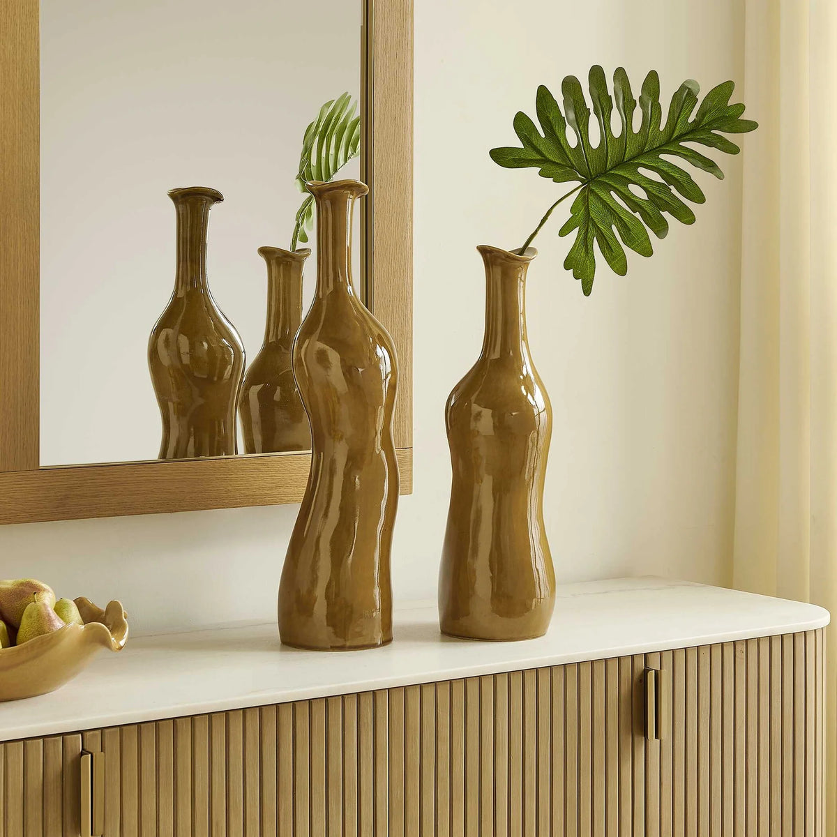 Flow Indoor-Outdoor Bottle Vases, Set/2