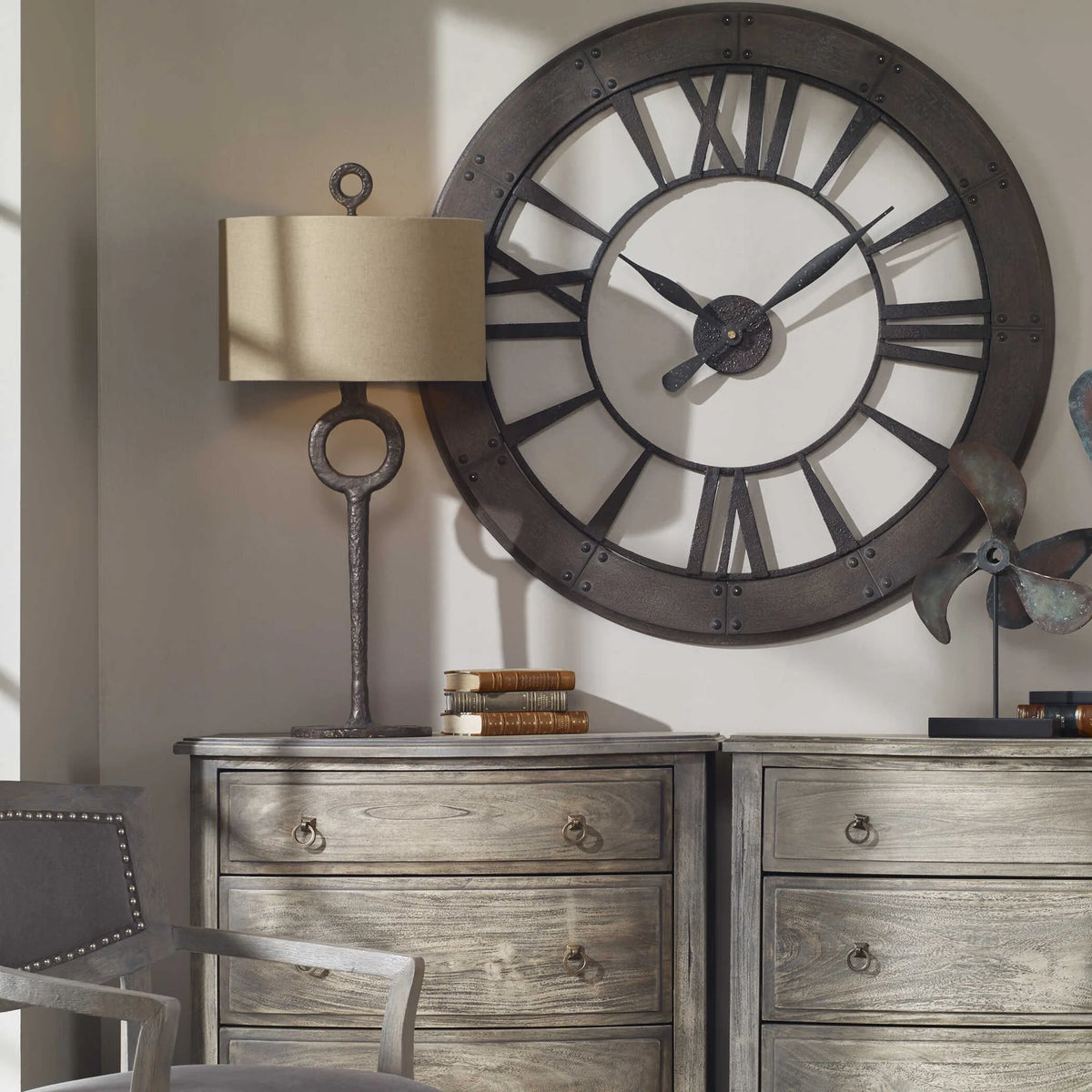 Hammered Cast Iron Table Lamp