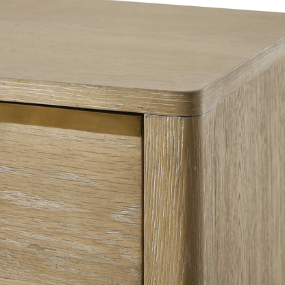 Natural Wood Side Table