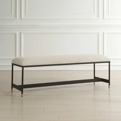 Upholstered Off-White Bench