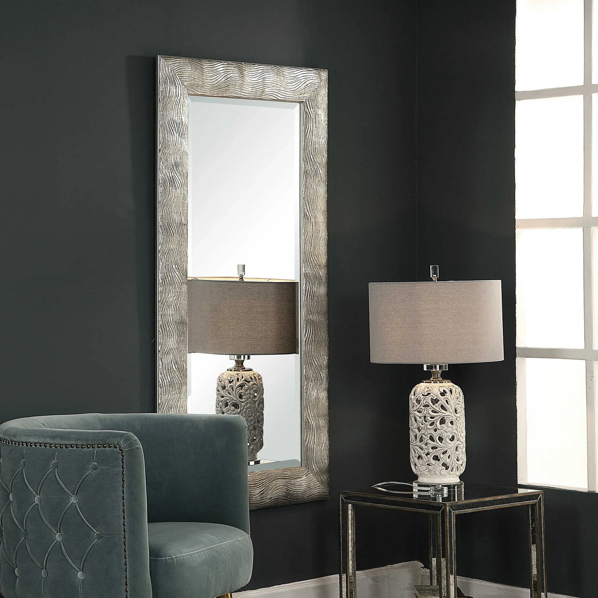 Metallic Silver Mirror