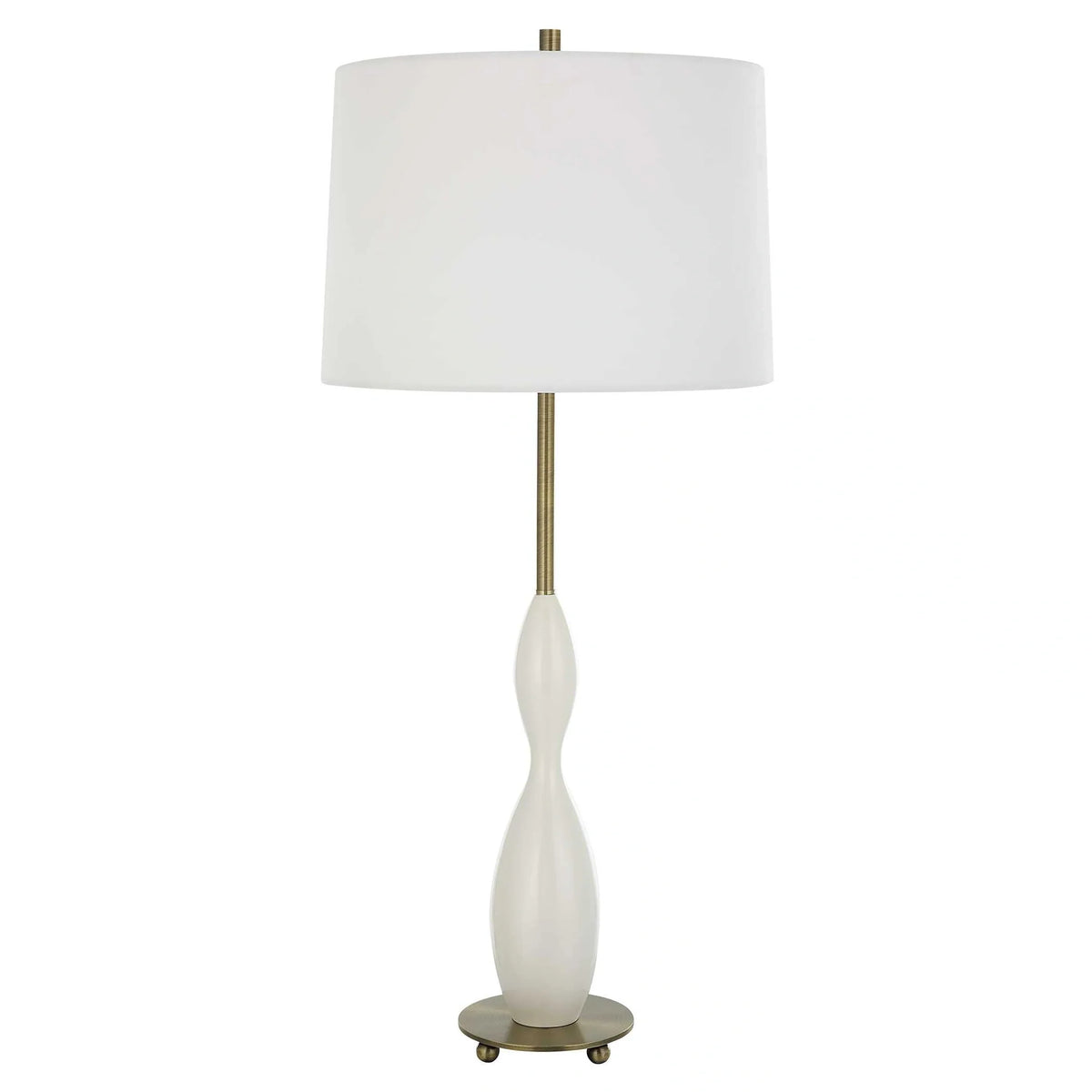 Glossy White Table Lamp
