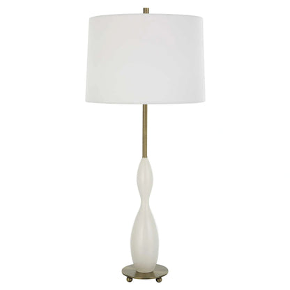 Glossy White Table Lamp
