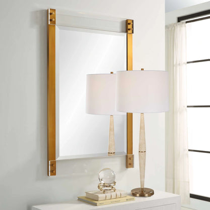 Brass & Acrylic Band Mirror