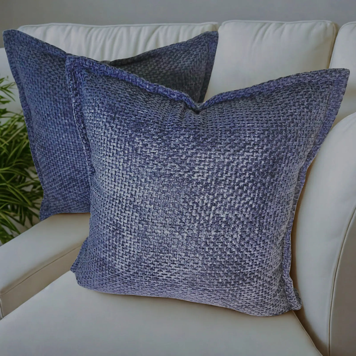 Elevate Your Home Decor with Cozy Chenille Decorative Cushion Covers - Set of 2 in Modern Farmhouse Style, Featuring Hidden Zipper and Soft Textured Fabric for Living Room, Bedroom, and Sofa