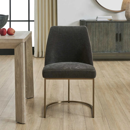 Curved Steel Dining Chair