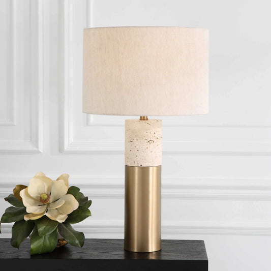 Brass & Stone Table Lamp