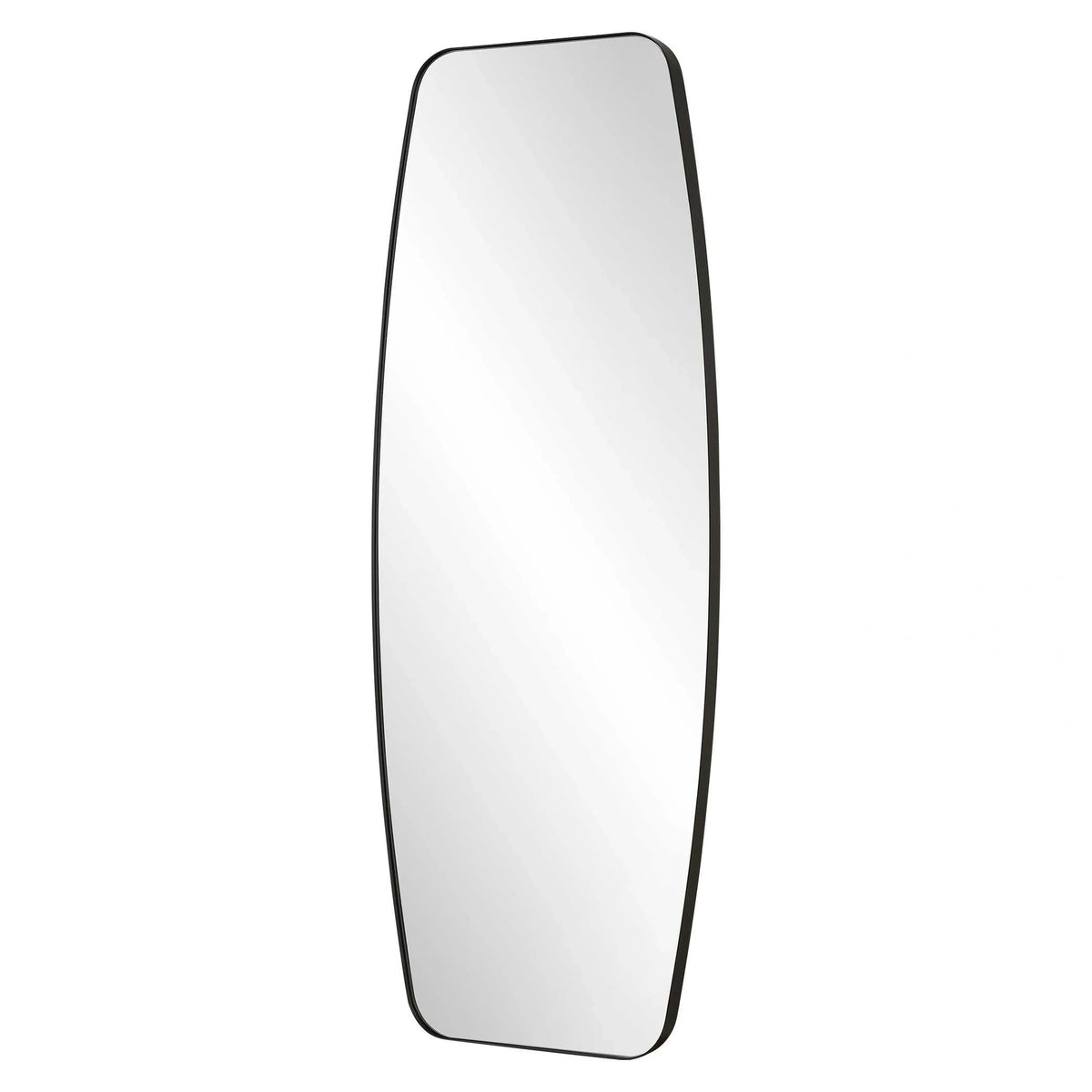 Curved Black Dressing Mirror