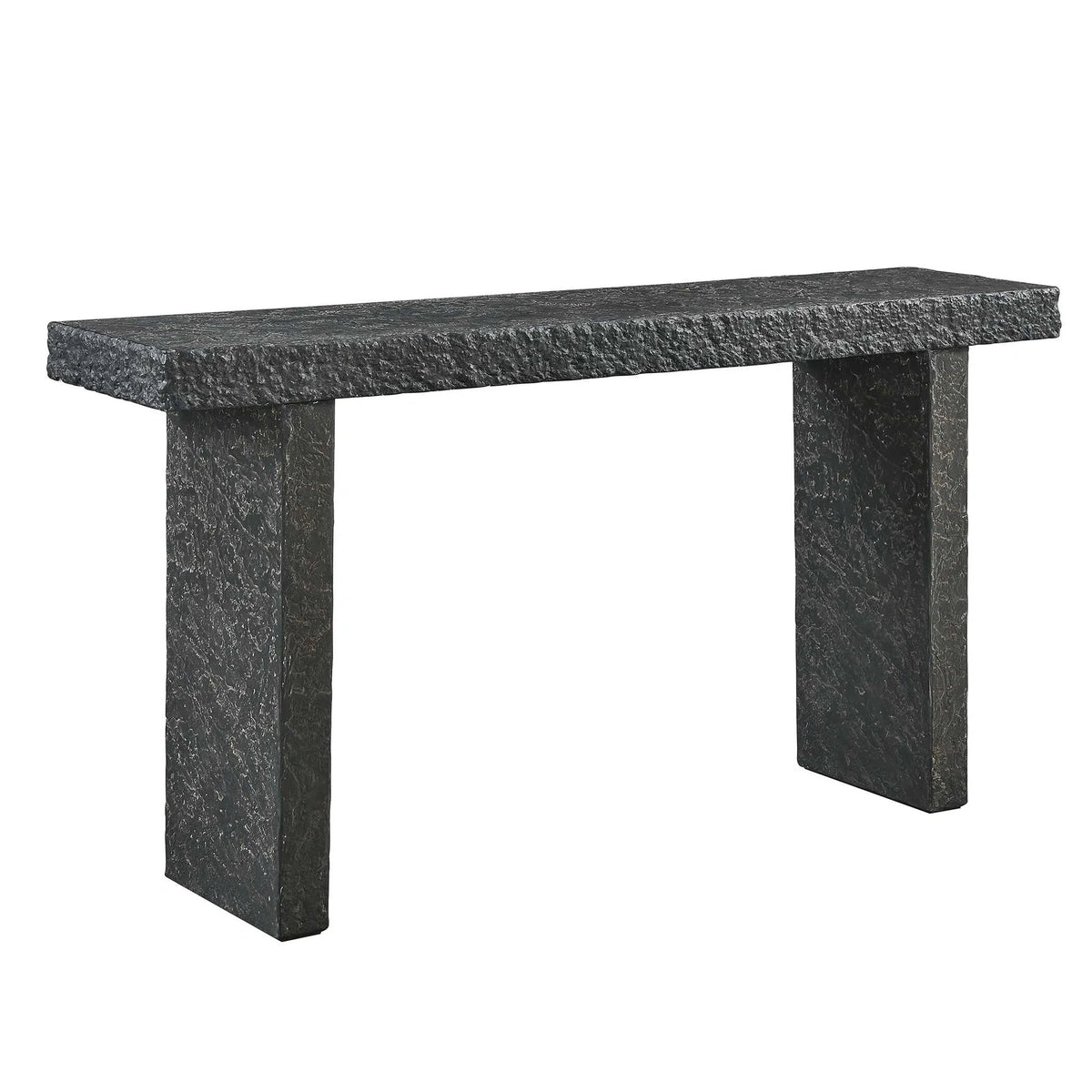Indoor-Outdoor Limestone Console Table