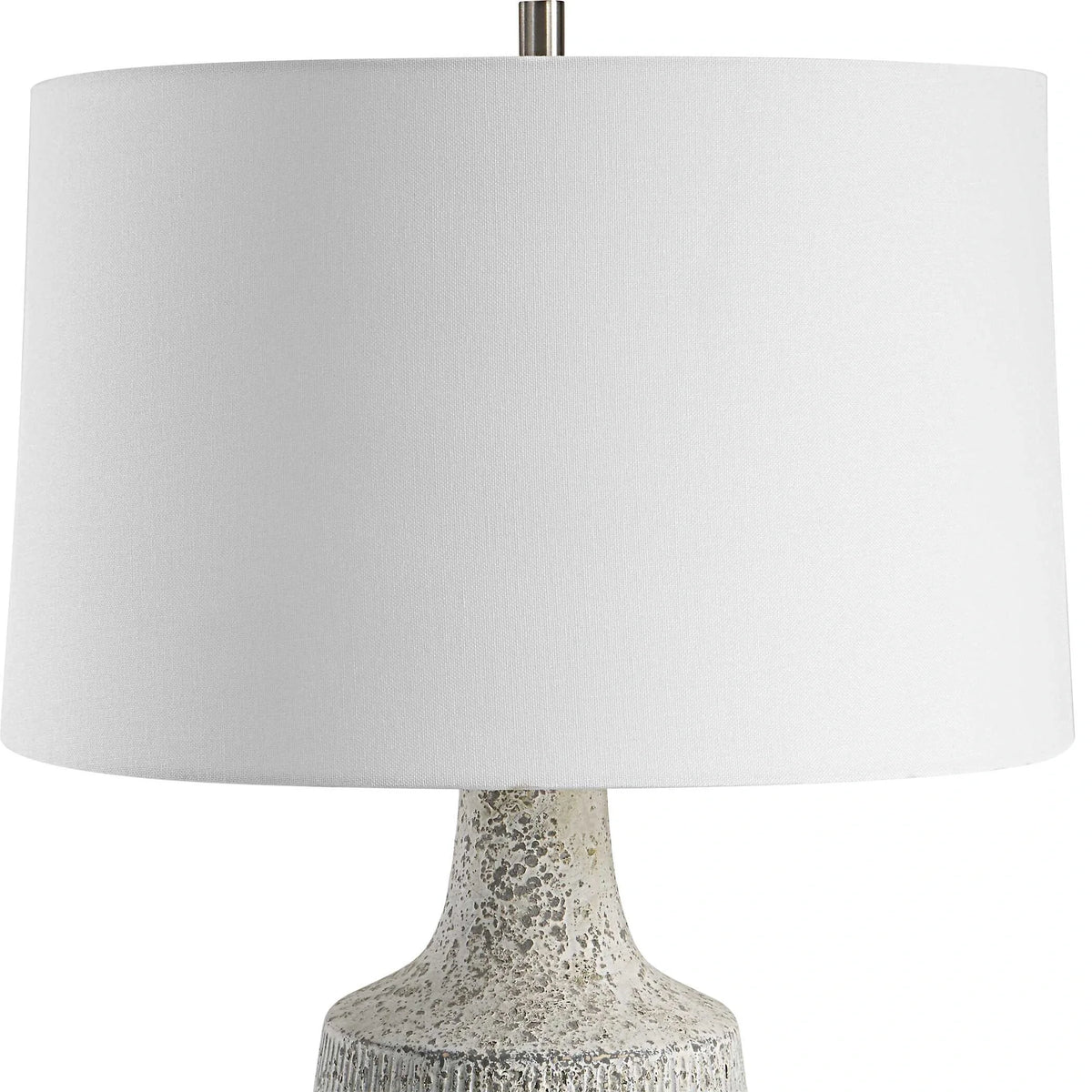 Mottled Gray Ceramic Table Lamp