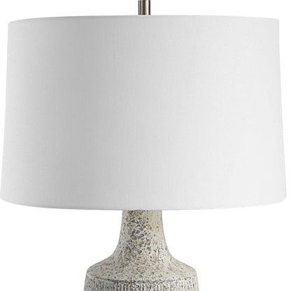 Mottled Gray Ceramic Table Lamp