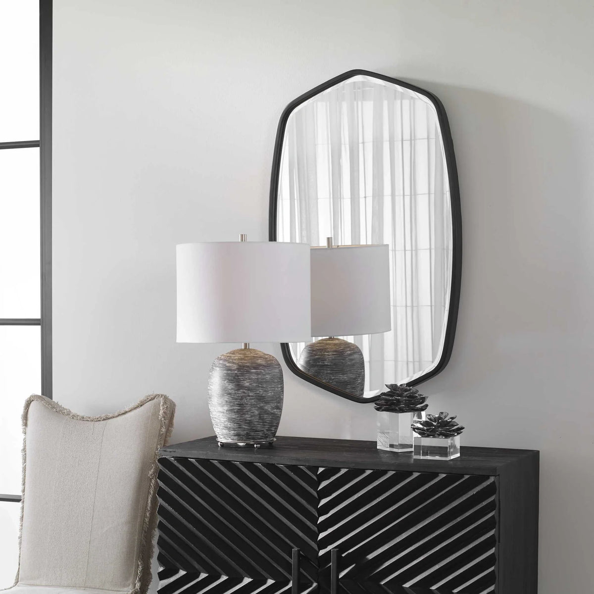 Antiqued Gold Mirror