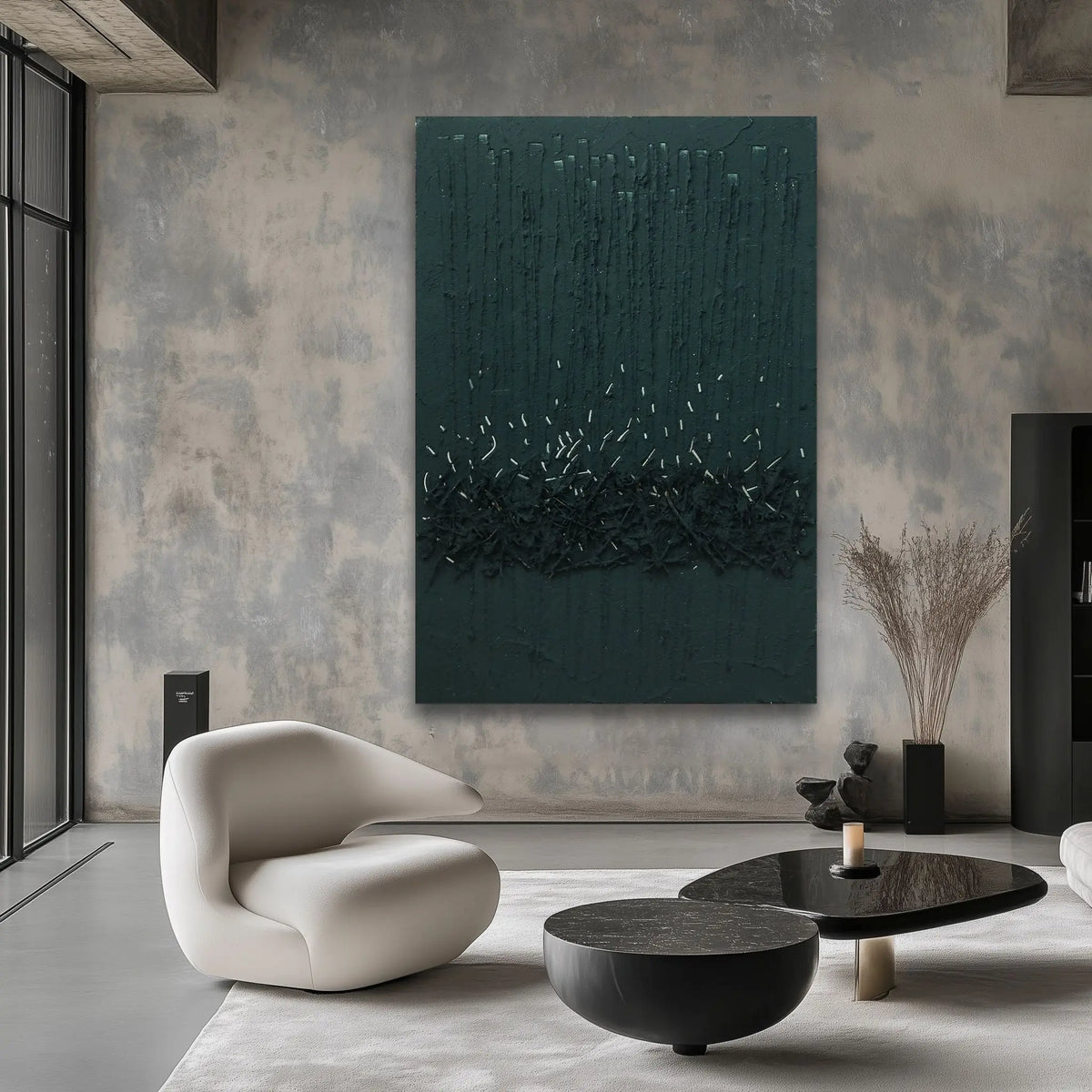 Dusk Large Hand-Painted Canvas Wall Art - 31"x47" Serenity