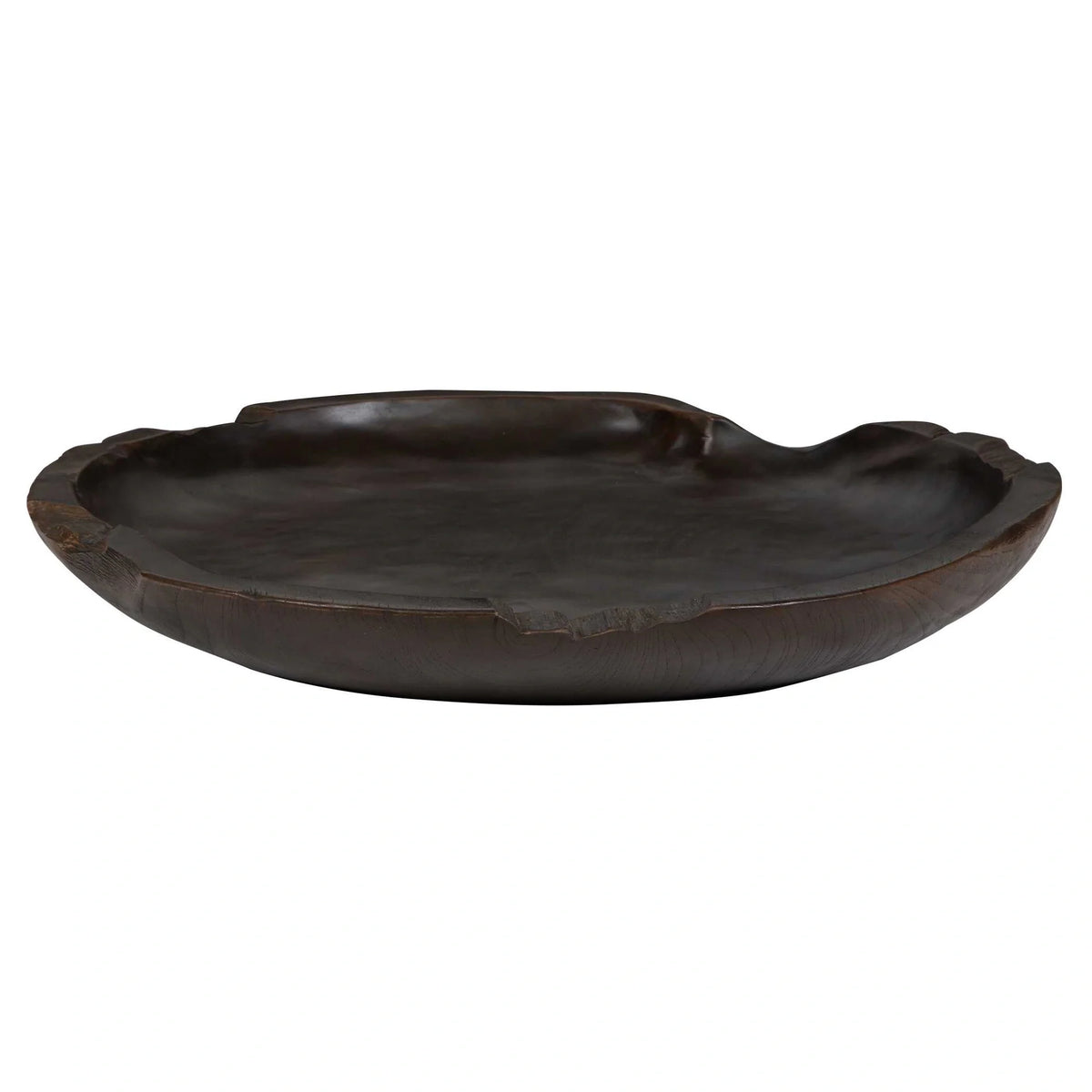 Live-Edge Teak Round Bowl