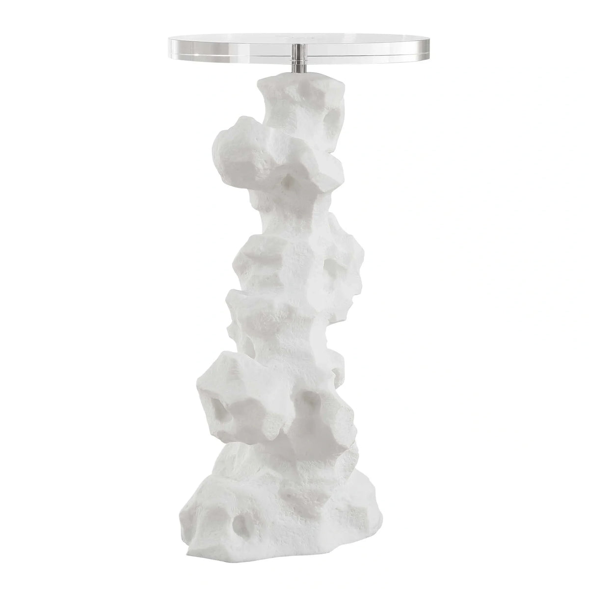 White Stone Drink Table