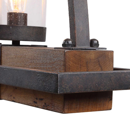 5-Light Rustic Linear Chandelier